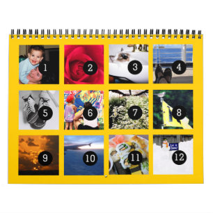 So einfach wie 1 bis 12 Originalfoto Gelber Kalend Kalender