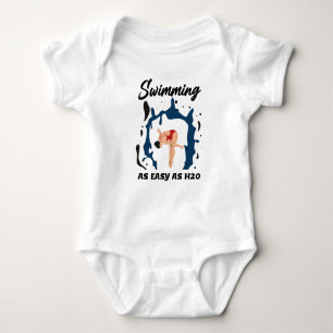 So einfach wie H2O schwimmen - Funny Swim Design Baby Strampler