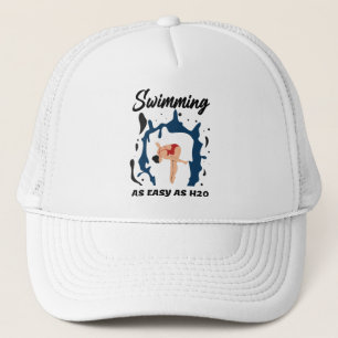 So einfach wie H2O schwimmen - Funny Swim Design Truckerkappe