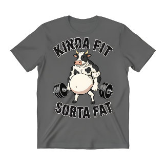 So einigermaßen fit, irgendwie fett Kuh – Lustige T-Shirt