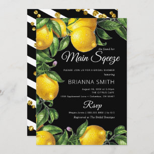 So elegant Lemon Bridal Dusche Einladung