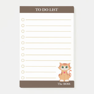 So erstellen Sie eine Liste und Niedliche Tabby-Ka Post-it Klebezettel