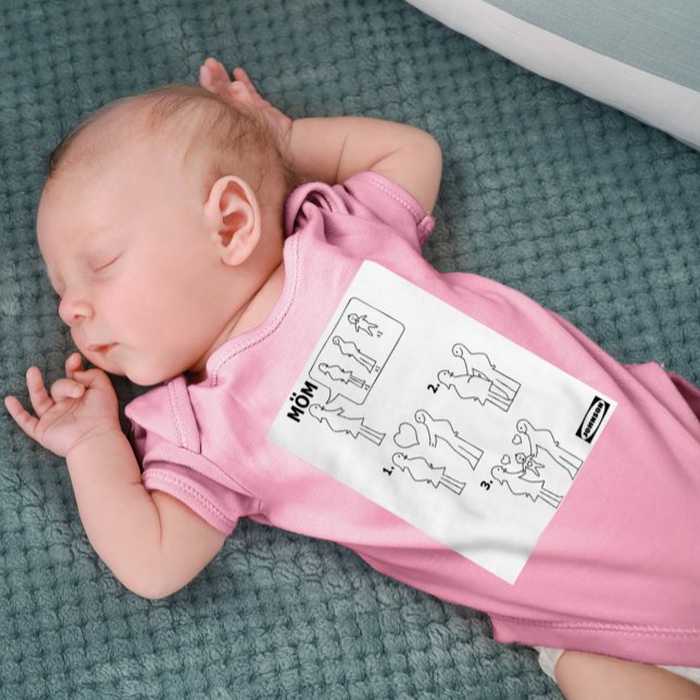 So erstellen Sie eine Mama-Anweisungsblatt-Parodie Baby Strampler (Von Creator hochgeladen)