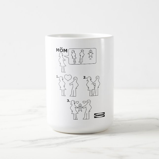 So erstellen Sie eine Mama-Anweisungsblatt-Parodie Kaffeetasse (Mittel)