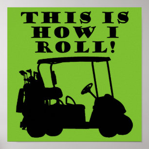 So Fahre Ich Golf Cart Lustiges Poster Schild