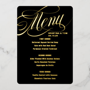 So Fancy Menu Echt Folieneinladung
