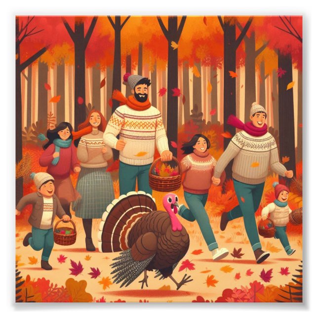 So fangen Sie den Truthahn Fotodruck (Vorne)