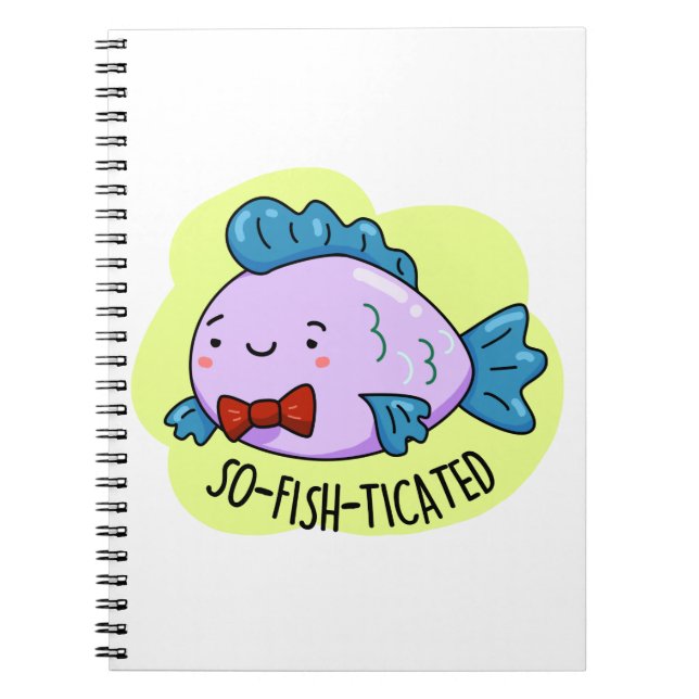 So fisch gezinkter Funny Sophisticated Fish Pun Notizblock (Vorderseite)