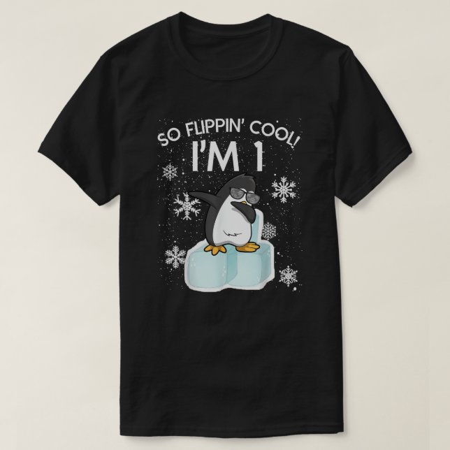 So Flippin' Cool - Dabbing Penguin 1st Birthday T-Shirt (Design vorne)