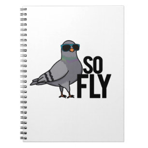So Fly Funny Cool Taube Puff Notizblock