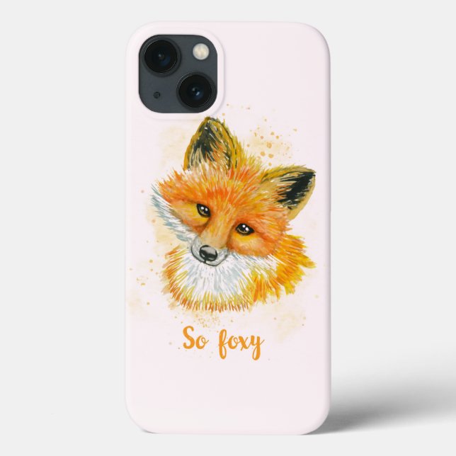 So Foxy Wasserfarben-Fuchs Case-Mate iPhone Hülle (Rückseite)