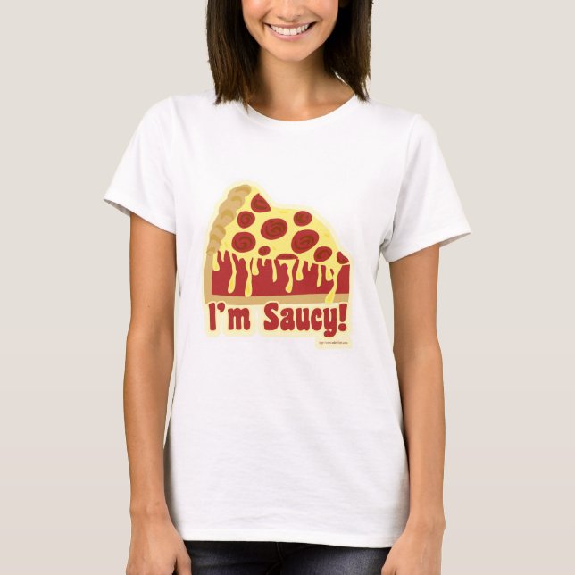 So freche tiefe Pizza T-Shirt (Vorderseite)