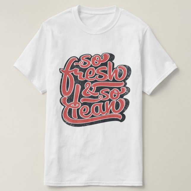So frisch so sauber rot/weiß T-Shirt (Design vorne)