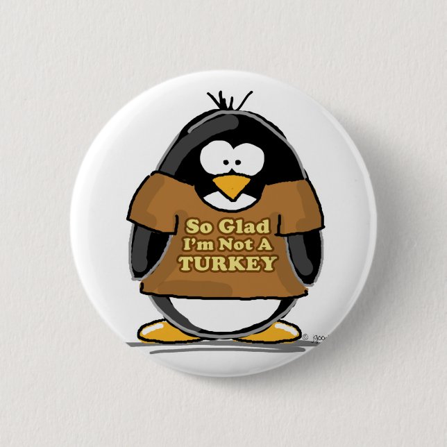 So froh bin ich nicht ein die Türkei-Pinguin Button (Vorderseite)
