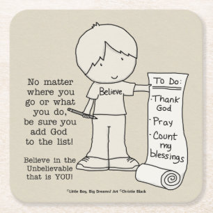 So führen Sie eine Liste aus Rechteckiger Pappuntersetzer