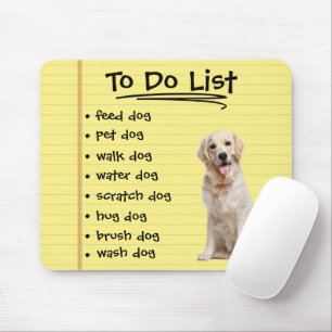 So führen Sie eine Liste für Hunde aus Mousepad