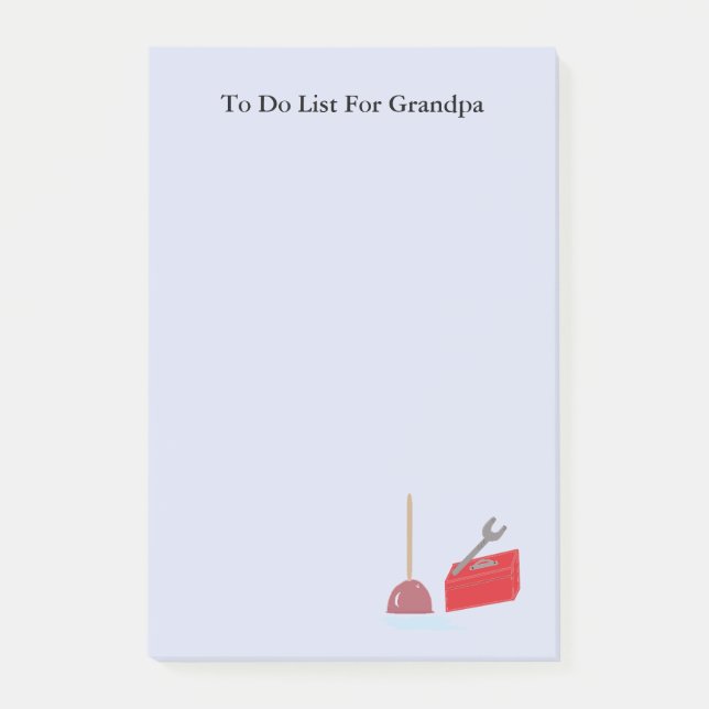 So führen Sie eine Liste für Opa durch Post-it Klebezettel (Vorderseite)