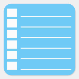 So führen Sie eine Liste mit Karo aus Quadratischer Aufkleber