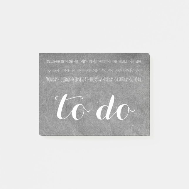 So führen Sie Kalenderkartonaussehen von Typografi Post-it Klebezettel (Vorderseite)