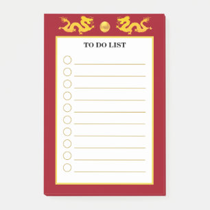 So führen Sie mit goldenen Drachen eine Liste in r Post-it Klebezettel
