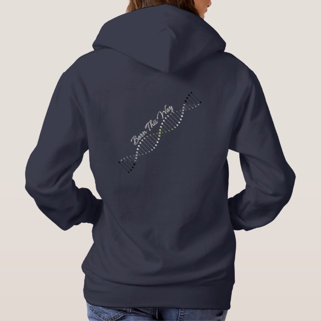 So geboren - DNA-Agender Hoodie (Rückseite)