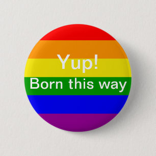 So geborene Gay Pride-Flagge Button