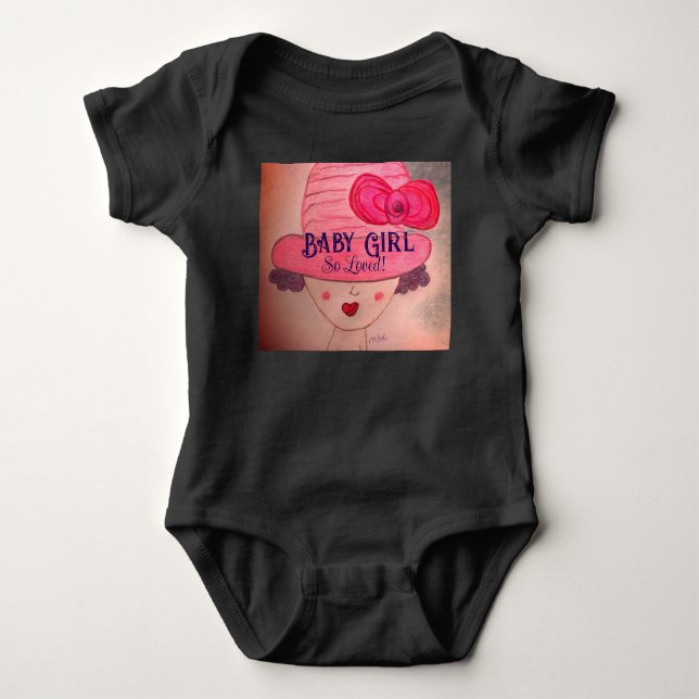 So geliebt! Baby Mädchen Strampler (Vorderseite)