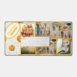 So gesegnet, so dankbar Foto Collage Desk Mat Schreibtischunterlage