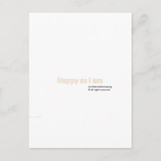 So glücklich ich bin postkarte