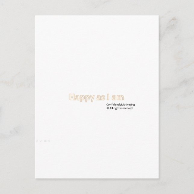 So glücklich ich bin postkarte (Vorderseite)