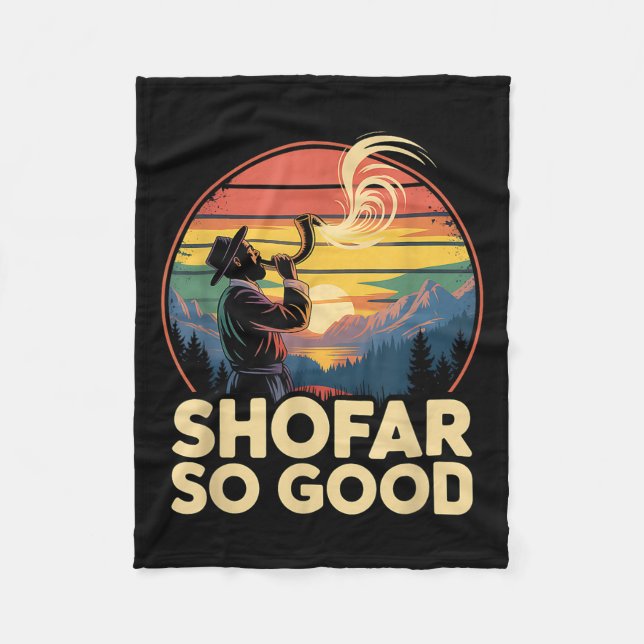 So Good Funny Rosh Hashanah Jewish Holiday Sho Far Fleecedecke (Vorderseite)