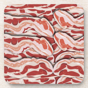 So gutes Bacon Fun Fleisch Illustriertes Muster Untersetzer