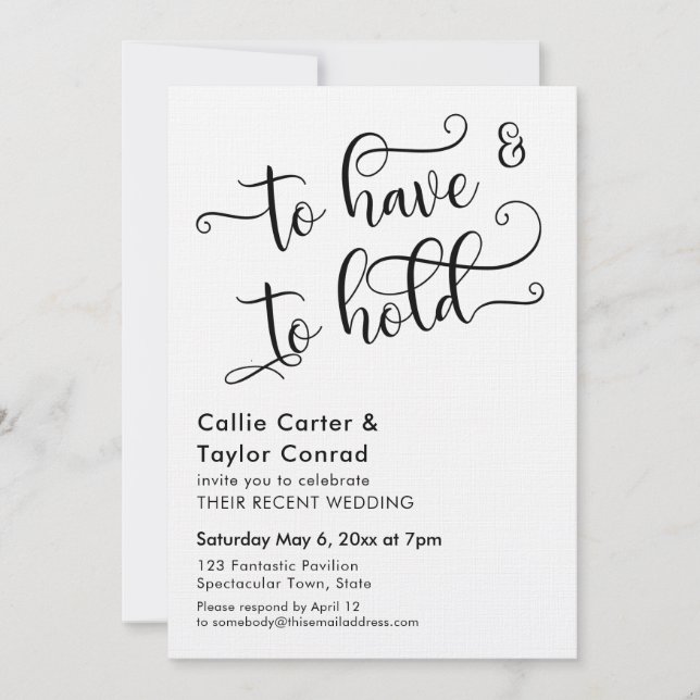 So haben Sie Skripttypografie entwickelt und behal Einladung (Vorderseite)