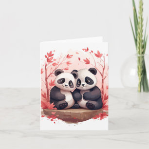 So Happy Together Panda-Paar  Karte