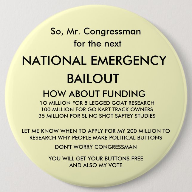 So Herr Congressman, Button (Vorderseite)