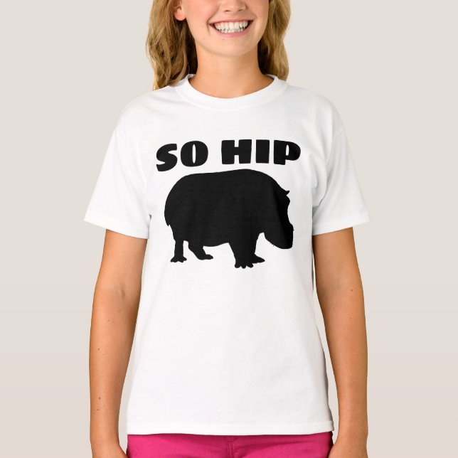 SO HIP COOLE NILPFFER MÄDCHEN  T-Shirt (Vorderseite)