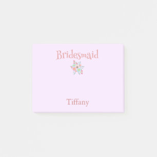 So hübsch Bridesmaid Floral Bouquet Post-it Klebezettel