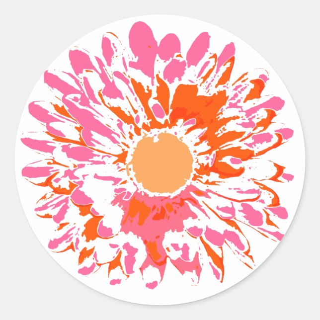 So Hübsch Spring Blume Baby Naming Sticker Siegel (Vorderseite)