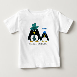 So hübsch wie Daddy. Sweet Little Penguin Baby T-shirt