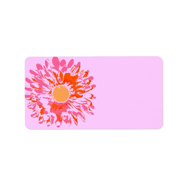 So Hübsche Blume Bat Mitzvah drucken Sie Ihr eigen Adressaufkleber (Vorne)