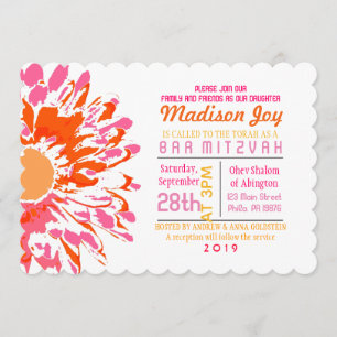 SO HÜBSCHE GÄNSEBLÜMCHEN Schläger Mitzvah Einladung