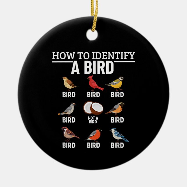 So identifizieren Sie einen Vogel-Funny-Bird-Watch Keramik Ornament (Vorne)