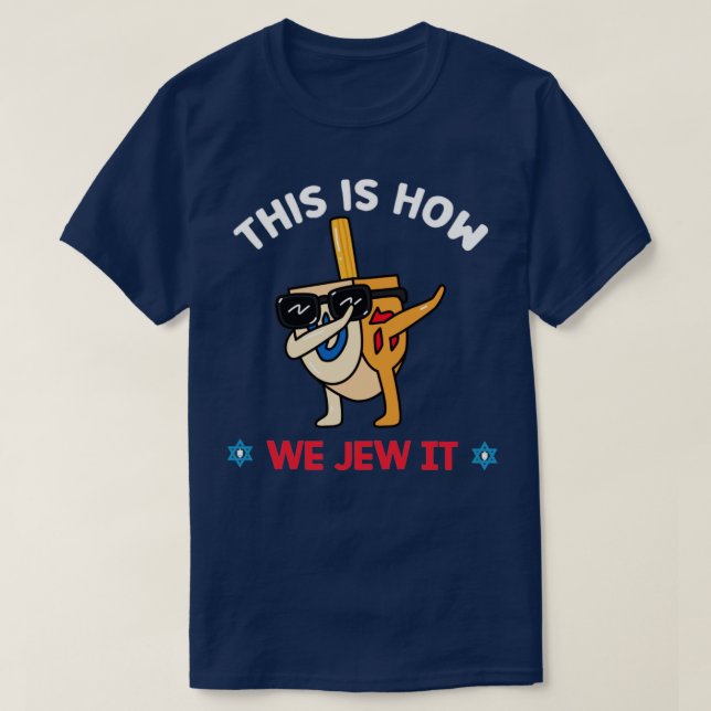 So jügen wir es lustig hässlich Hanukkah Sweater T-Shirt (Design vorne)