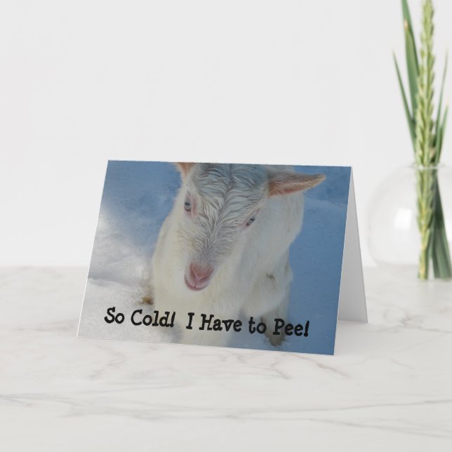 So kalt! Ich muss pinkeln! Karte (Vorderseite)