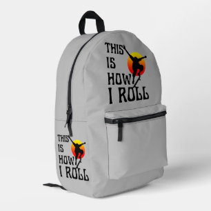 So kann ich rollen bedruckter rucksack