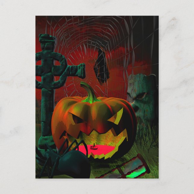 So kommt etwas Spooky Postkarte (Vorderseite)