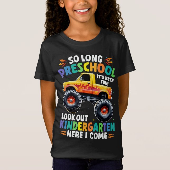 So lang Preschool Abschluss Monster Truck T-Shirt (Vorderseite)