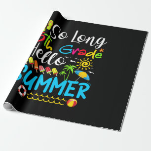 So lange 6. Klasse Hallo Sommer letzten Tag der Sc Geschenkpapier