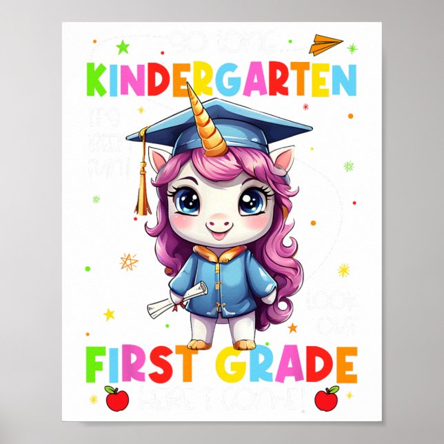 So lange Kindergarten Abschluss am letzten Schulta Poster (Vorne)