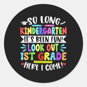 So lange Kindergarten glücklich letzten Tag der Sc Runder Aufkleber